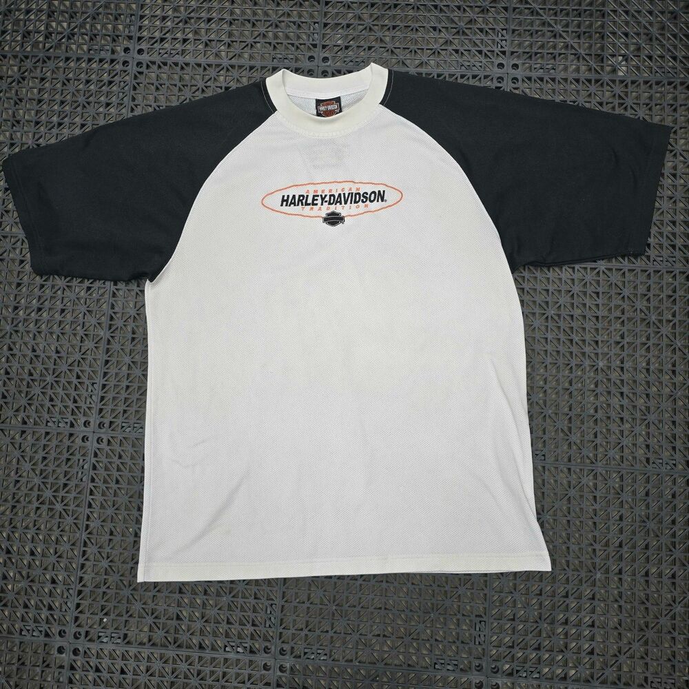 Harley Davidson Jersey American Tradition Men's Size Medium Topeka Kansas Y2K